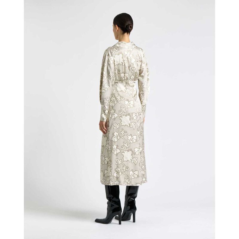 Cue Lattice Chintz Floral Midi Dress image number 1
